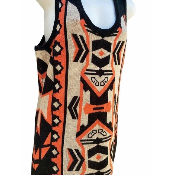 T/O Sweaters Women's Sweater Dress Large Aztec Pat - Picture 7 of 8